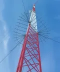 Мачта связи на оттяжках