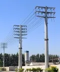Одностоечная стальная опора ЛЭП