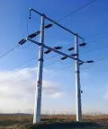 Одностоечная стальная опора ЛЭП