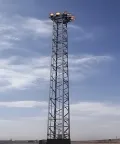 Четырехстоечная решётчатая мачта освещения из углового проката
